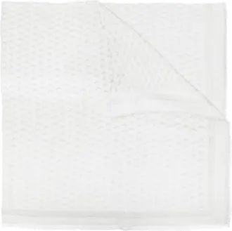 Emporio Armani monogram frayed scarf - women - Viscose/Modal/Virgin Wool - One Size - Grey