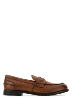 Miu Miu Caramel Leather Loafers