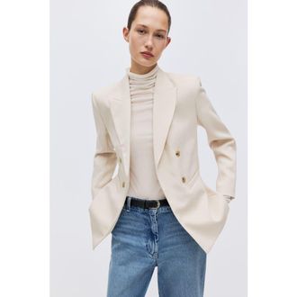 H&M Blazer in Light Beige at Nordstrom, Size Xx-Large