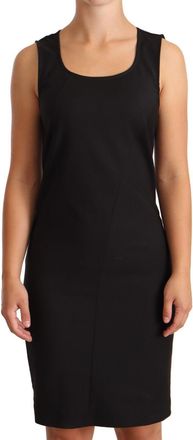 Patrizia Pepe Cotton Blend Sleeveless Knee Length Sheath Womens Dress
