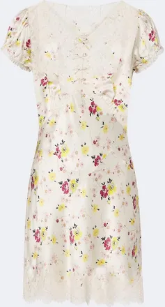 D&ocirc;en D&ocirc;en Elisaria floral lace-trimmed silk minidress