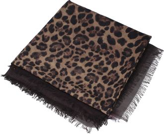 Valentino Garavani Womens Brown Cashmere Foulard Accessory