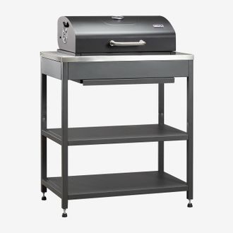 Sklum M&oacute;dulo Con Barbacoa De Carb&oacute;n Para Cocina Modular De Exterior En Acero Savona Sklum