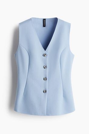 H&M Tailored Jersey Waistcoat in Light Blue at Nordstrom, Size X-Small