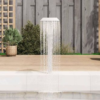 Berkfield Home Pool Fountain Stainless Steel 50x30x90 cm Silver | Size: 50 x 30 x 90 cm