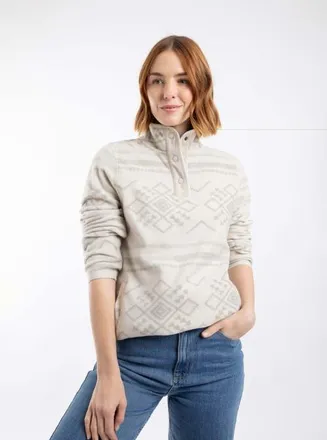 Weird Fish Amy Microfleece Sweatshirt in Egg Shell at Nordstrom, Size 14