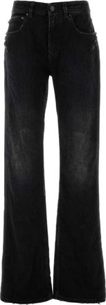 Balenciaga Cargo Broek met Wijde Pijpen - Dames - Flared Jeans - Zwart - W25 - Jeans