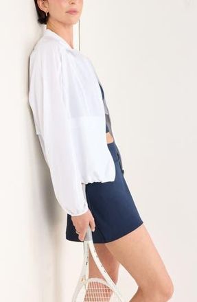 Zella Interval Zip Up Jacket in White at Nordstrom Rack, Size X-Large