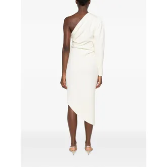 Federica Tosi One-Shoulder Draped Dress - White