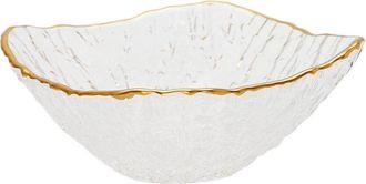 Alice Pazkus Set Of 4 Glass Square Dessert Bowl With Trim