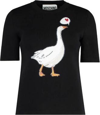 Moschino T-shirt con stampa - Nero