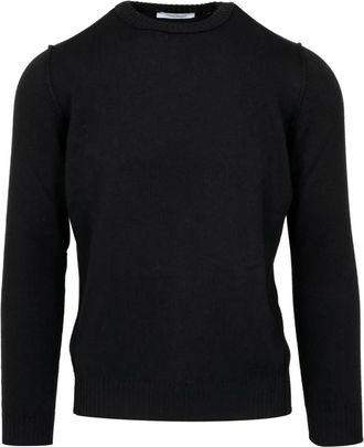 Gran Sasso Trui met ronde hals - Heren - Ronde hals truien - Zwart - 2XL - Wol - Truien & Vesten