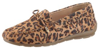 Ara Mokassin ARA ALABAMA, Damen, Gr. 3,5 (36,5), braun (leo), Veloursleder, Animal-Print, Schuhe Mokassin, Loafer, Mokassin, Flats in Bequemweite G (= wei