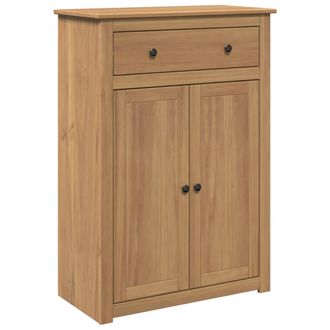 vidaXL Scarpiera Panama 80x40x114 Cm Legno Massello Di Pino Vidaxl