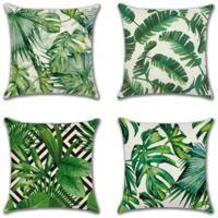 OEM Fundas Para Cojines De Exterior, Juego De 4 Piezas, Impermeables, Con Estampado De Plantas Tropicales Verdes, Ideales Para La Decoraci&oacute;n De Patios, Ja