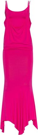 The Attico layered mermaid-silhouette maxi dress - women - Elastane/Viscose - 40 - Pink