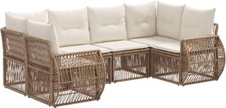 vidaXL Conjunto De Sof&aacute;s De Jard&iacute;n 6 Uds. 6-n&uacute;mero De Plazas Vidaxl