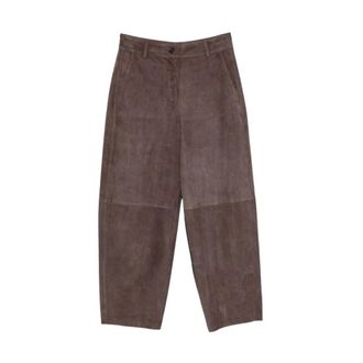 Via Masini 80 M930Cf516 Broek - Dames - Broeken - Bruin - Maat: XS Leer