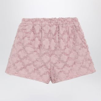 Douuod Pink patterned shorts with fringes
