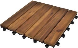 vidaXL Listelli Pavimentazione Design Verticale 30x30cm Acacia 20 pz - Vidaxl