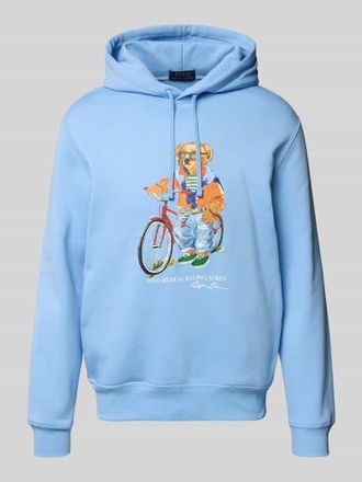 Polo Ralph Lauren Regular Fit Hoodie aus Baumwoll-Mix in Bleu, Gr&ouml;&szlig;e XXL