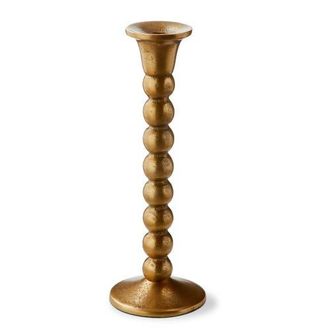 Tag Ingrid Small Taper Candle Holder Antique Brass Aluminum 3.5x3.5x10 in in Gold at Nordstrom