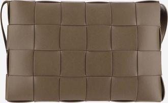 Bottega Veneta Mens Maxi Cassette Bag Brown Leather Shoulder