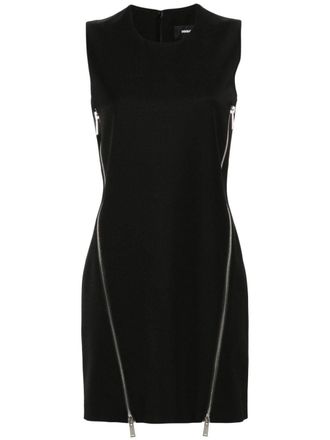 Dsquared2 Audrey shiftjurk met rits - Zwart