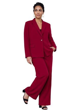Jessica London Bi-Stretch Shaped Blazer in Rich Burgundy at Nordstrom, Size 20