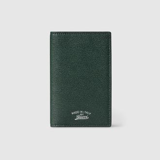 Gucci Lira Card Case, Green, Leather