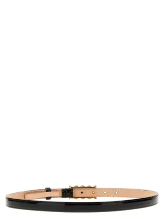 Khaite Womens Black Calfskin Regular Belt