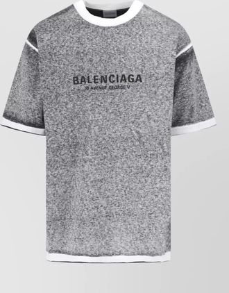 Balenciaga cotton m&eacute;lange oversized short-sleeve t-shirt