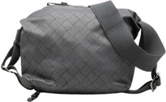 Bottega Veneta Pre-owned Nylon Shoulder Bag - Dames - Vintage Schoudertas - Grijs - ONE Size - Nylon - Vintage