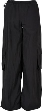 Urban Classics Dames/Dames Nylon Gekreukelde Wijde Cargo Broek (Zwart)