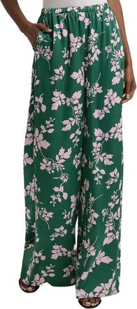 Favorite Daughter The Effortless Wide Leg Pant In Emerald Floral