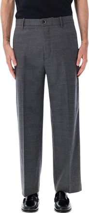 Nine In The Morning Apollon Grey Mid-Rise Straight-Leg Pants