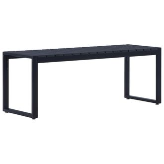 vidaXL Vidaxl - Panchina Da Giardino 120,5 Cm In Pannello Ps Nero