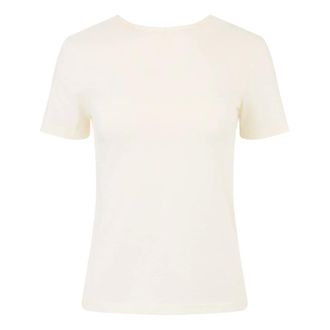 Nina Ricci Tops, Dames, Wit, 2Xl, T-shirt met gedrapeerde rug en diep decolleté