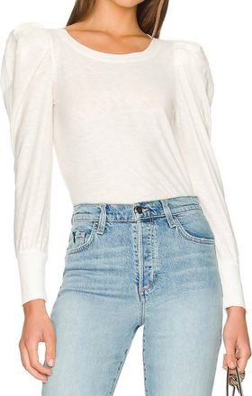 Nation Ltd Romy Long Sleeve Top In White