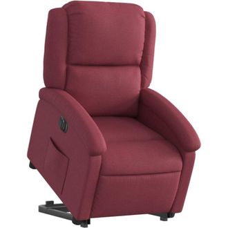 vidaXL Vidaxl - Sill&oacute;n El&eacute;ctrico Reclinable Elevable De Tela Rojo Tinto