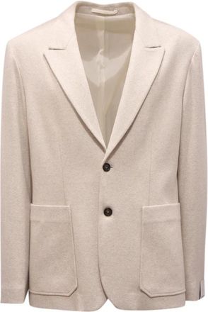 Paolo Pecora Jassen, Heren, Beige, S, Katoen, Katoenmix Jas Made in Italy