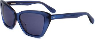 Derek Lam Amari BLUCR Womens Sunglasses Blue Size 54
