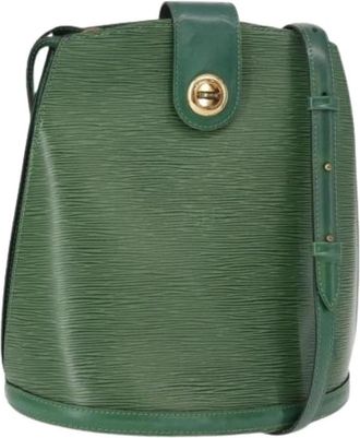 Louis Vuitton Pre-owned Bucket Bag - Dames - Vintage Tas - Groen - ONE Size - Leer - Vintage