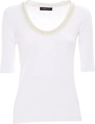 Fabiana Filippi T-Shirts, female, White, Size: L Jersey T-shirt