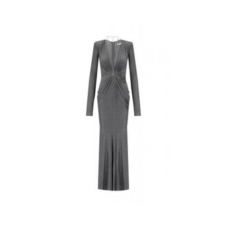 Elisabetta Franchi Dames, Jurken, Grijs, Maat: XL Jersey