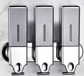 OEM Dispensador Manual De Jab&oacute;n, Gel De Ducha Y Loci&oacute;n A Presi&oacute;n Para Montaje En Pared, Apto Para El Hogar, Ba&ntilde;o, Cocina, Hotel Y Restaurante (gris, 1500 