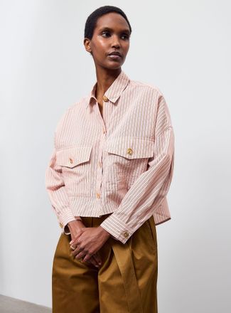 Sessun Womens Balanca golden buttons stripes shirt