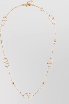 Valentino Garavani vlogo chain link logo pendant necklace