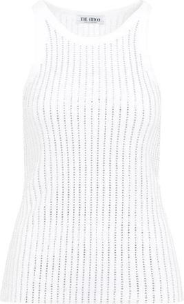 The Attico Ribgebreide Tanktop - Dames - Tops zonder mouwen - Wit - S - Tops