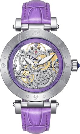 Empress Theodora Automatic Leather-Band Watch